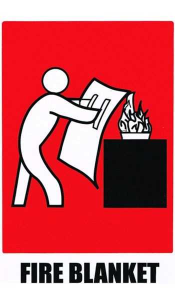 Picture of Fire Blanket Location Sticker 150x100mm