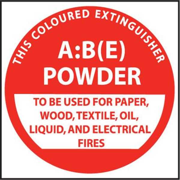 Picture of Fire Extinguisher Identification Plastic Sign A:B ( E )
