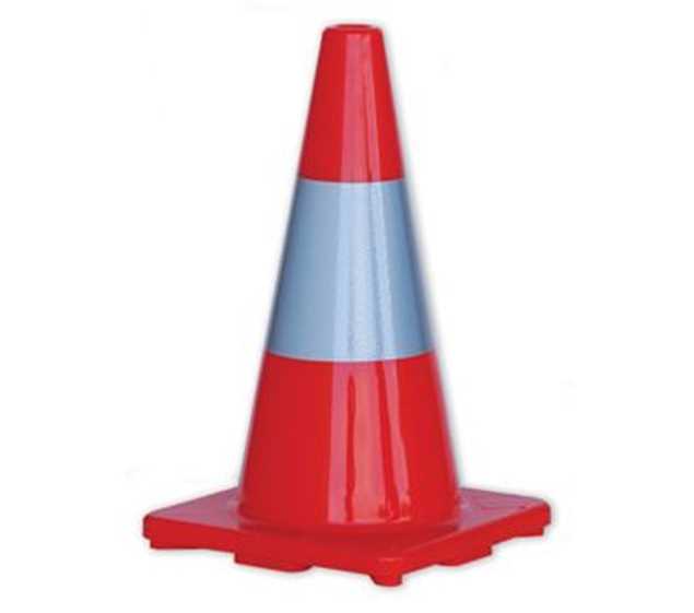 Picture of Hi-Vis Orange Traffic Cone with Reflective Band 450mm