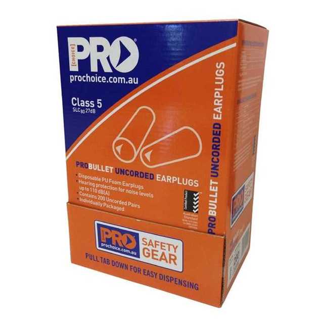 Picture of ProChoice ProBullet Uncorded Earplugs Box 200