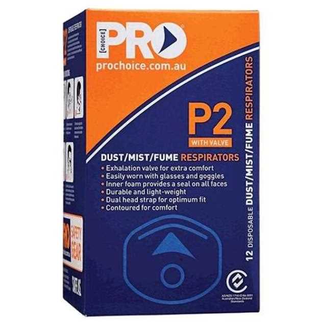 Picture of ProChoice P2 with Valve Disposable Respirator 12pk