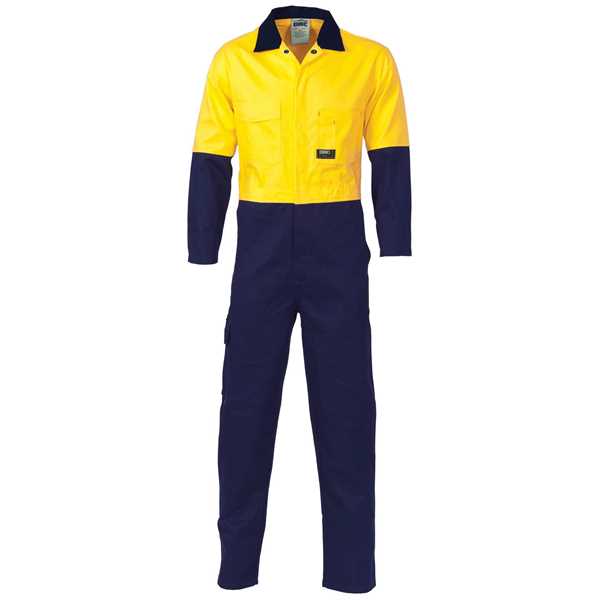 Picture of DNC Lightweight Cool-Breeze Hi Vis Cotton Drill Coverall