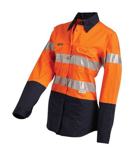 Picture of Workit Ladies Hi Vis Lightweight Taped Shirt