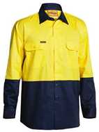 Picture of Bisley Two Tone Hi Vis Lightweight L/S Shirt
