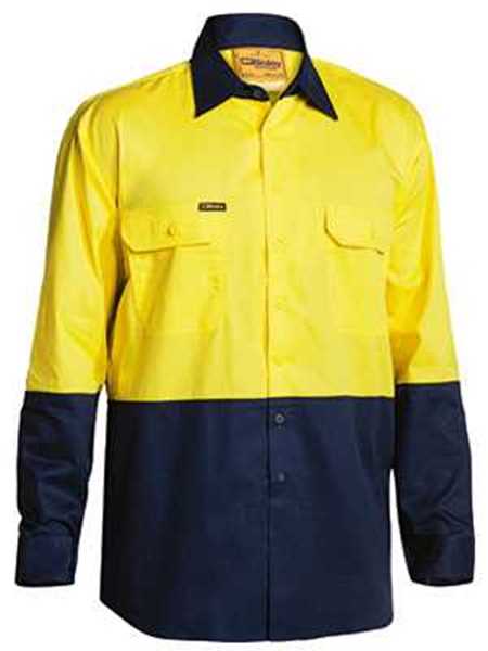 Picture of Bisley Two Tone Hi Vis Lightweight L/S Shirt