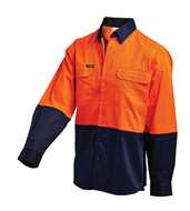 Picture of Workit Hi Vis Two Tone Lightweight L/S Drill Shirt