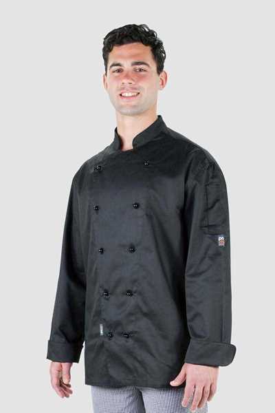 Picture of Pro Chef Traditional Long Sleeve Chef Jacket - Black