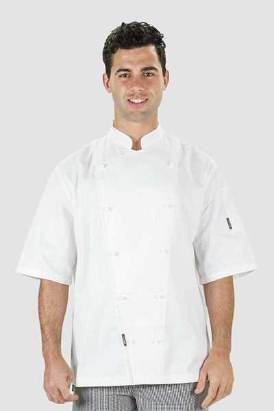 Picture of Pro Chef Traditional Short Sleeve Chef Jacket - White
