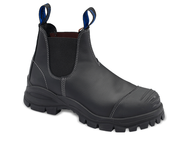 Picture of Blundstone Style 990 Elastic Sided Black Leather Safety Boot with Bump cap