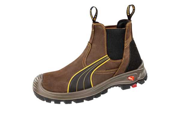 Picture of Puma Tanami Brown Elastic Sided Safety Boot 630267